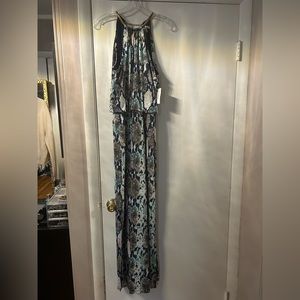 Dress barn blue tones snakeskin 🐍print dress